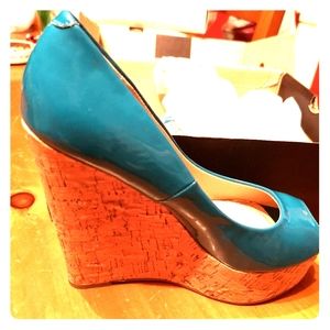 NEW ☀️☀️ Aqua Wedge Shoes